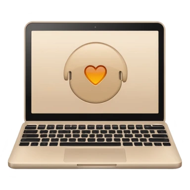 A beige laptop aesthetics  sticker