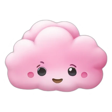 Pink cloud cosy sticker