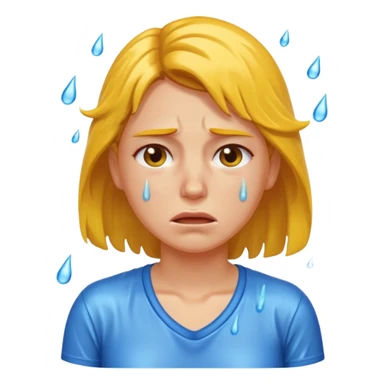 sweaty woman exhausted sticker