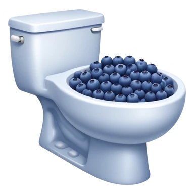 blueberries inside of a toilet bowl sticker