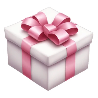 Aesthetic Christmas wrapped gift white and pink bow sticker
