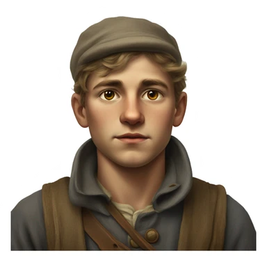 young peasant men during the 1917 revolution in Russia photorealistic serious sticker