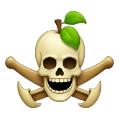 apple jolly Roger flag sticker
