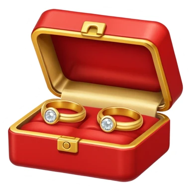 Couple of ring in red box sticker