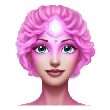 Pleiadian radiant glowing diva woman female third eye pink sticker