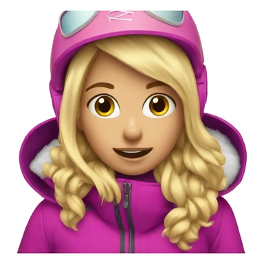 Blonde girl snowboarding sticker