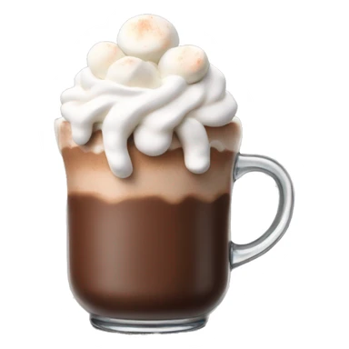Hot chocolate with whipped cream and marshmallows  sticker
