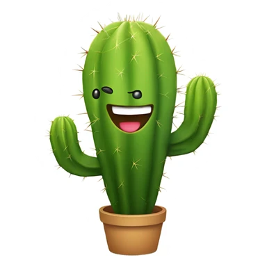 Cactus, smiling sticker