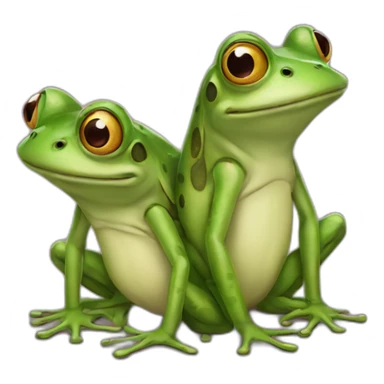 two frogs sticker