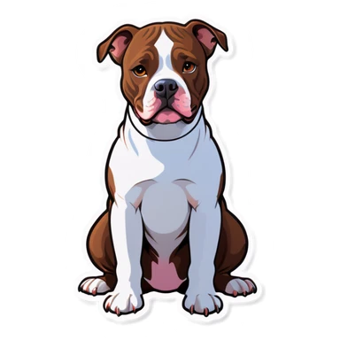 Princess Leia brown pitbull  sticker