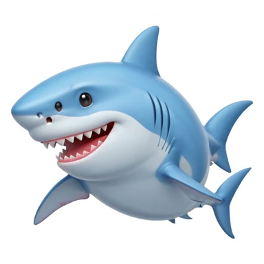 shark blowing a kiss sticker