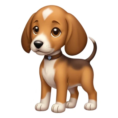 hound puppy full body sticker