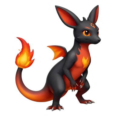 magma-gradients-colored Magmortar-Salandit-Umbreon-Flareon-Hybrid (Full body) sticker