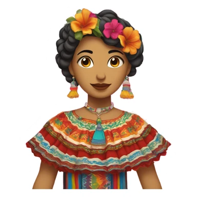 Pollera folclórica sticker