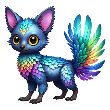 Exotic shiny rare epic cute Trico-creature, full body, with random markings sticker