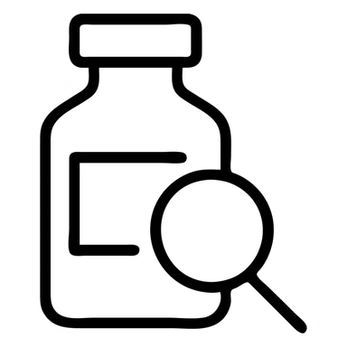 Icon school research bottle  sticker