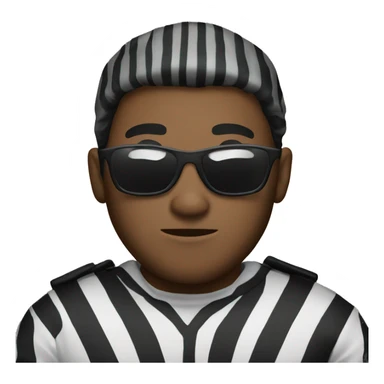 Robber with black and white striped shirt  sticker