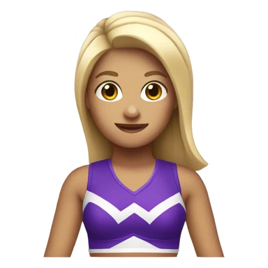 Cheerleader purple  sticker