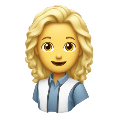 żaba z blond wlosami sticker