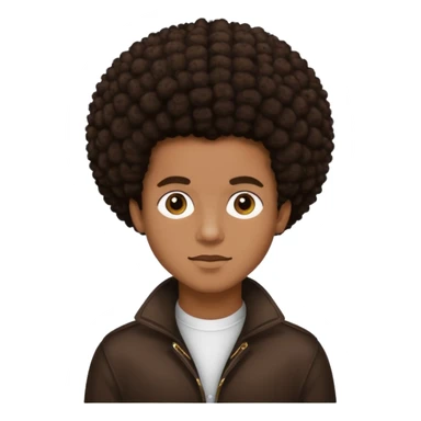 Princeton Perez from Mindless Behavior with dark brown afro hair  sticker