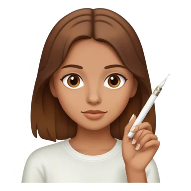 girl with brown hair and joint in her hand  sticker