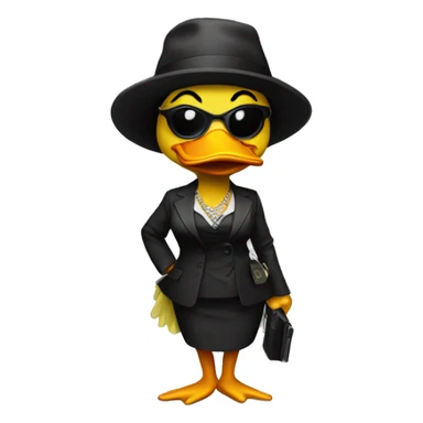 gangster duck woman sticker