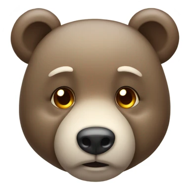 Cute but angry looking bear sticker