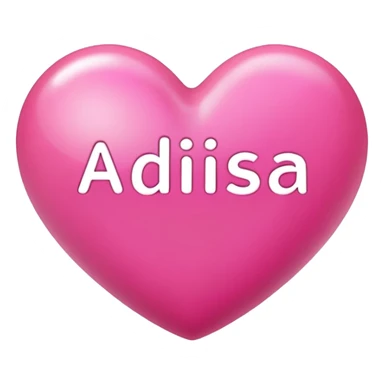Pink heart with letters Adisa sticker