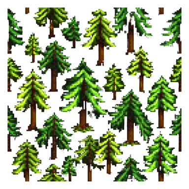 pine tree in a forest sticker