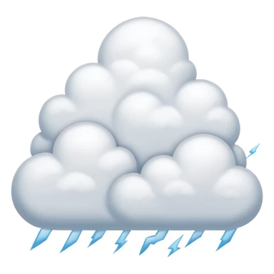 clouds with a lot of snow and thunder sticker