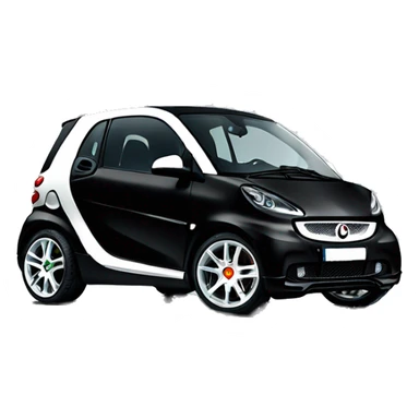 smart car 450 black, brabus sticker