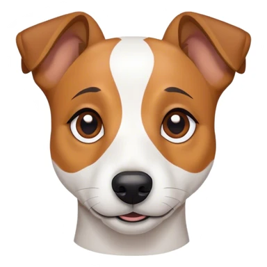 White jack Russel dog with brown ears  sticker
