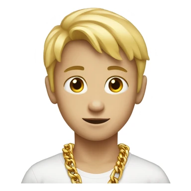 Blond boy with gold 11:11 chain sticker