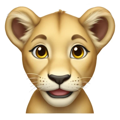 smiling-lioness-cub sticker