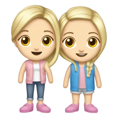 Two white girls wearing silly slippers ￼ sticker