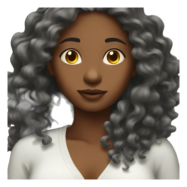 Beautiful black woman long hair waking up with sun  sticker