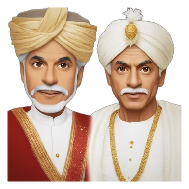 Sultan qaboos & shahrukh khan sticker
