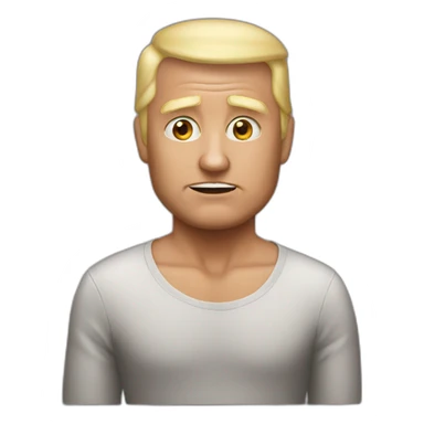 trump without hair sticker