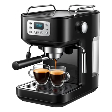 black coffee machine  sticker