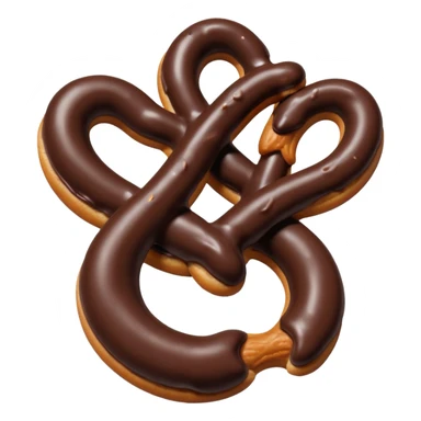  chocolate dipped pretzels with dark chocolate drizzle  sticker