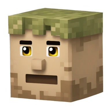 Bloc de terre mincraft 2d sticker