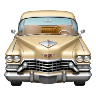 Beige Cadillac vintage car sticker