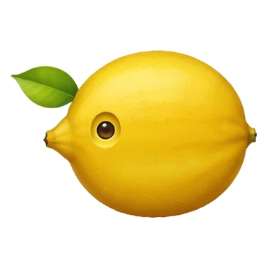 World map in the shape of a lemon sticker