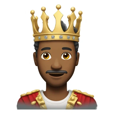 a man with 3 crowns sticker
