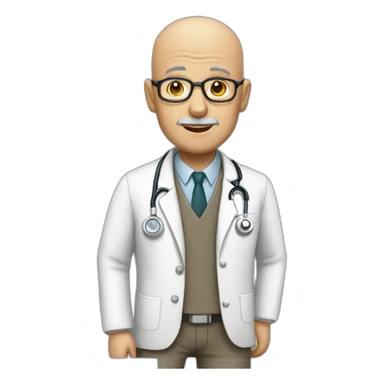 old doctor bald sticker