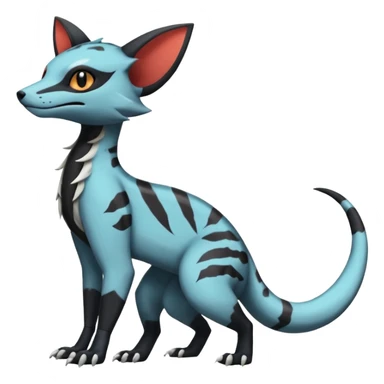 White Salandit-Umbreon-Genet-Noivern-Civet-Hybrid (Full body) sticker
