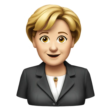 Angela Merkel waving sticker