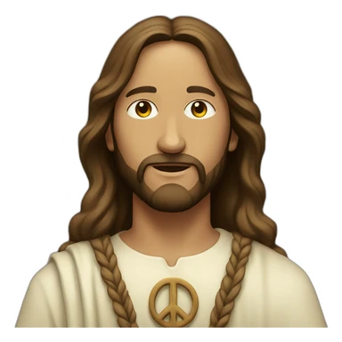 Hippie peace jesus sticker