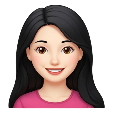 Mujer blanca pelo largo negro coceethe sticker