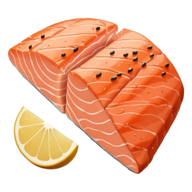 salmon and chicken sticker